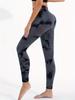 Women Tie Dye High Waist Yoga Leggings, Seamless Ribbed Workout Pants, Quick Dry Compression Gym Fitness Tights