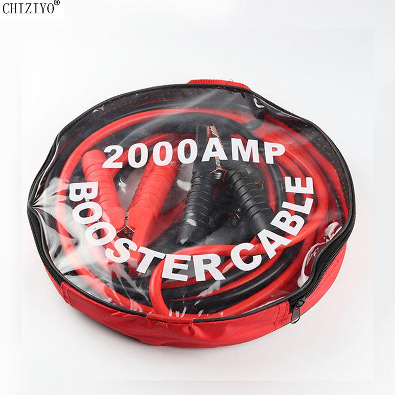 2024 Heavy Duty 2000A 4m/1000A 2.5m Автомобильные аккумуляторные провода для запуска, кабели для запуска, медный провод для подключения, аксессуары для автомобильных аккумуляторов