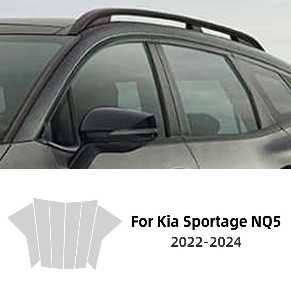 Защитная пленка для краски для KIA Sportage NQ5 2022-2024 Глянцевый черный TPU Накладка на оконный столб