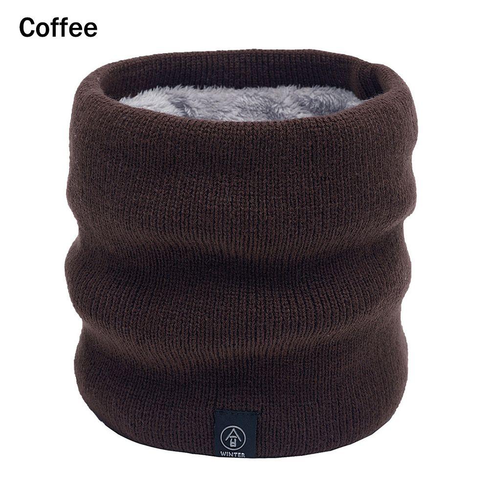 Шарф Толстый Двухслойный Ветрозащитный Вязаный Шарф Грелка для Шеи Шарфы-Петли Зимний Гейтор для Шеи