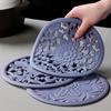 3 шт./компл., силиконовый коврик для посуды, винтажный полый силиконовый коврик с резьбой, теплоизоляционная чаша, чашка, горшок, подставка для столовых приборов, домашний декор стола