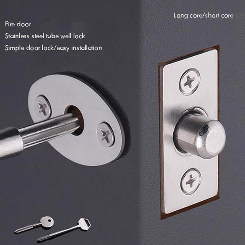 Fire Door Stainless Steel Hidden Tubewell Key Mortise Lock With Long Core