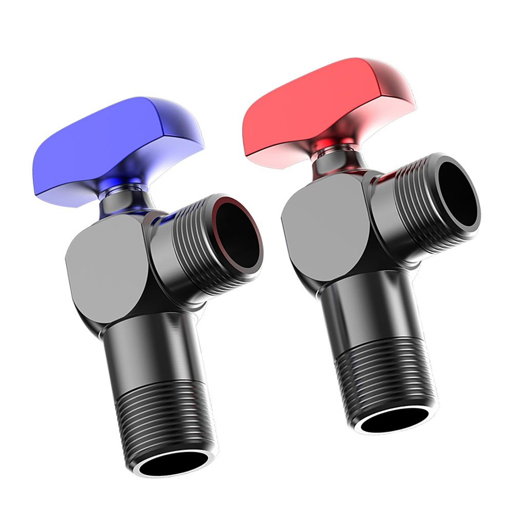 2pcs Water Heater Ball Valve 1/2inch Triangle Switches Simple Operate Triangle Valves for Residential Installation