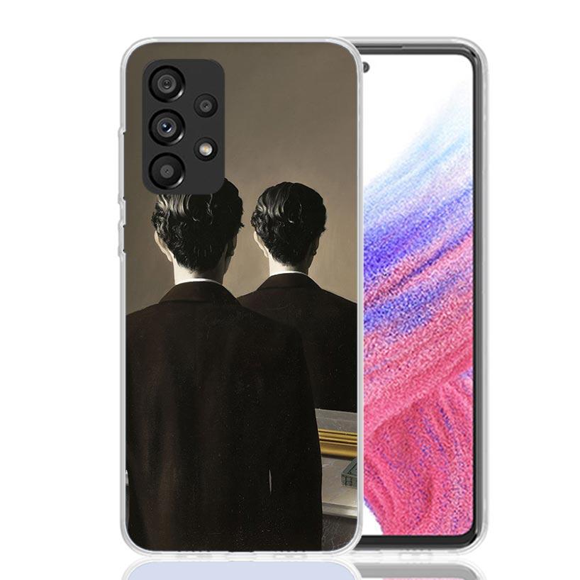 Чехол для телефона с рисунком Рене Магритта для Samsung Galaxy A17 A16 A14 A15 A13 A57 A56 A54 A55 A53 A37 A36 A34 A35 A33 A26 A24 A25 A23 Gala