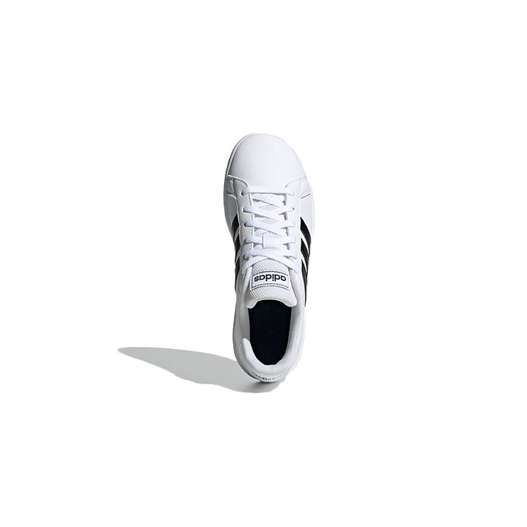 Adidas Grand Court J White Black Детские кроссовки Cloud-White Core-Black EF0103