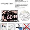 2D Glitter Rose Gold 60th Birthday Party Backdrop for Adult Photo Booth