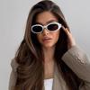 2 шт. Модные женские овальные солнцезащитные очки Роскошные с толстой оправой Защитные очки UV400 Мужские Панк Многоцветные Солнцезащитные очки Для улицы Велосипедные очки