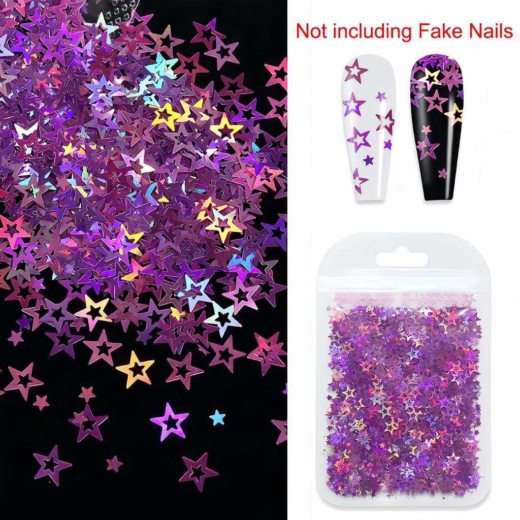 Holographic Nail Glitter Laser Stars Flakes Sequins DIY Resin UV Silicone Mold Filler Nail Art Decoration Manicure Accessories