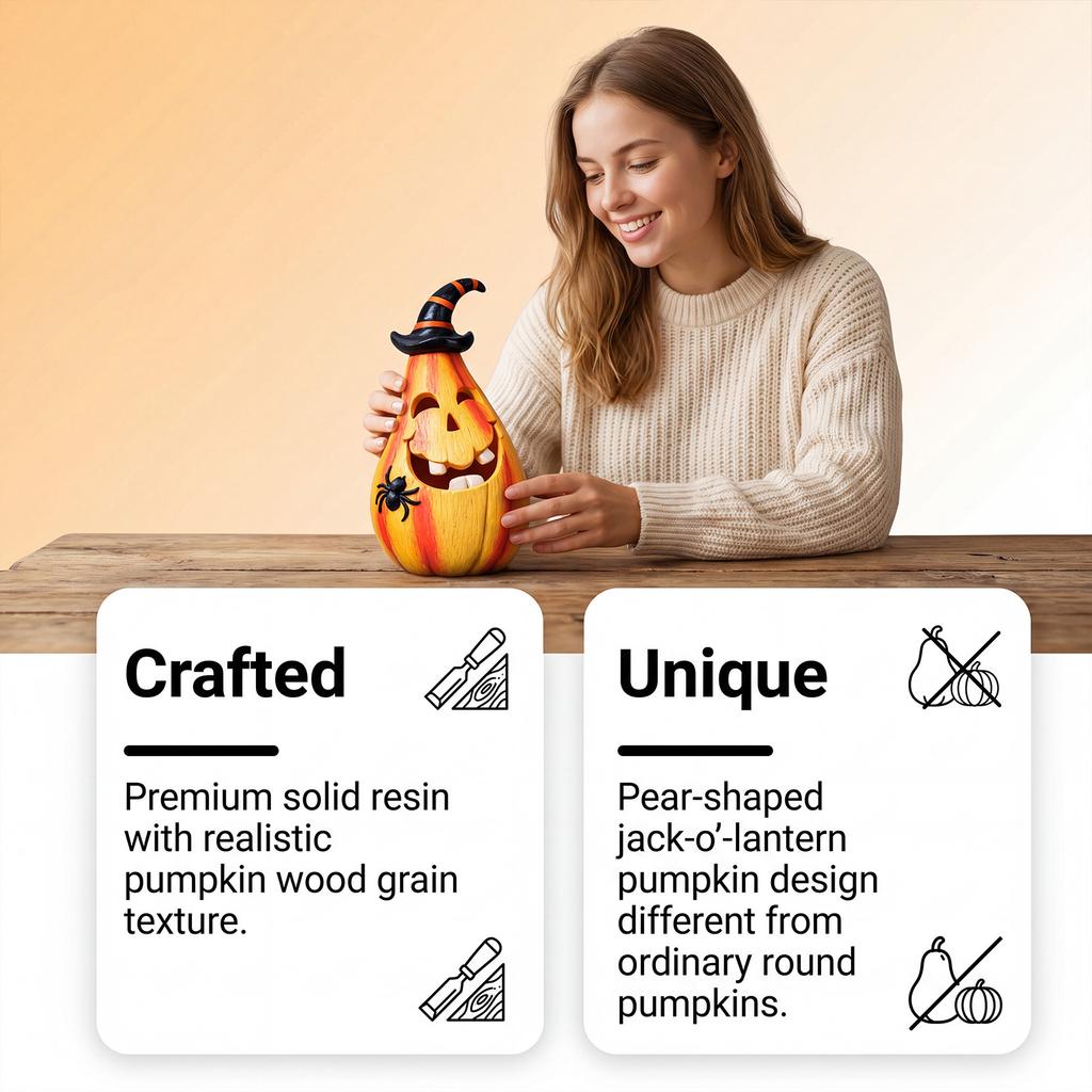 DOWMOO Halloween Pumpkin Decorations Festival Party Atmosphere Home Creative Decoration Ornaments Simulated Pumpkin