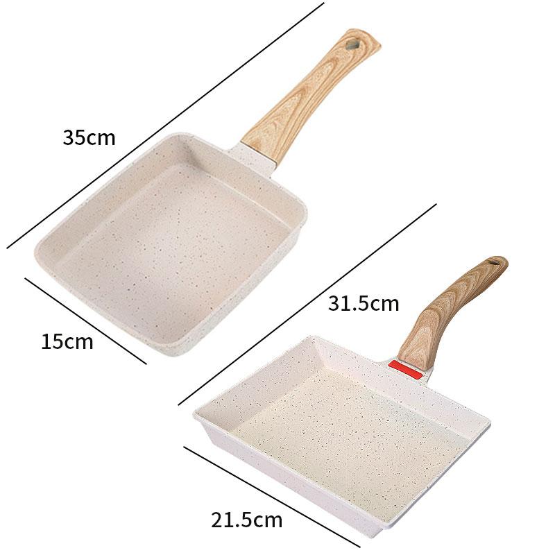Nonstick Tamagoyaki Egg Frying Pan Japanese Omelette Pan Non-Stick Coating Pancake Egg Pan Steak Pan Breakfast Kitchen Cookware