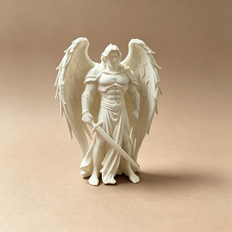 1‑Pc 3D‑Printed Warrior Angel Statue Ornament, Indoor & Outdoor Home Decor, Bookshelf Decoration, Holiday Gift for Easter, Valen