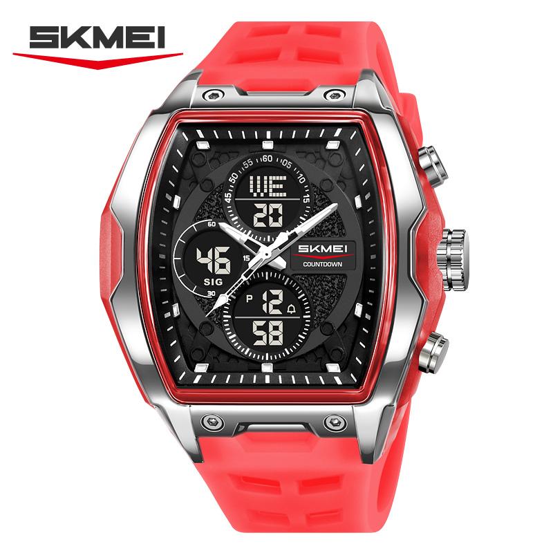 SKMEI 2601 New Business Men's Retro Luxury Digital Electronic Watch Dual Display Waterproof High End Digital Clock Reloj Hombre