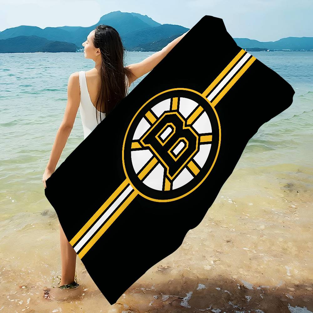 B-Bruins-t-Ices-Hockeys Микрофибра Печатное Пляжное Полотенце Альпинизм Йога Пляж Плавание Бег Впитывающее Мягкое Полотенце