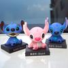Cartoon Stitch Figure Model Shaking Head Doll Car Interior Hand-made Ornament