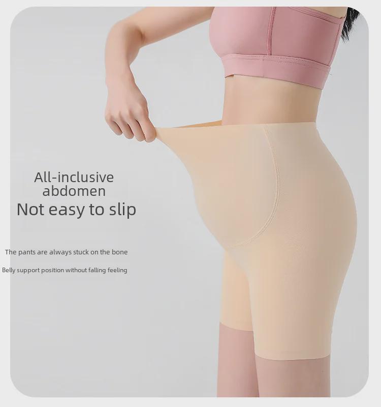 Шорты для йоги для беременных с поддержкой живота — легкие летние, длина 3/4