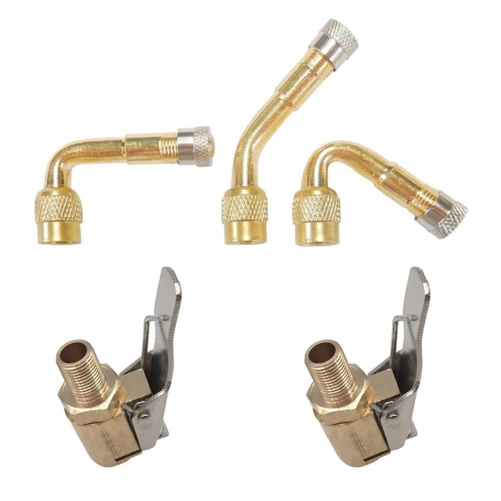 Head Tire Inflation Extension Tube Extension Rod Set Tyre Valve Extender Valve Core Nozzle