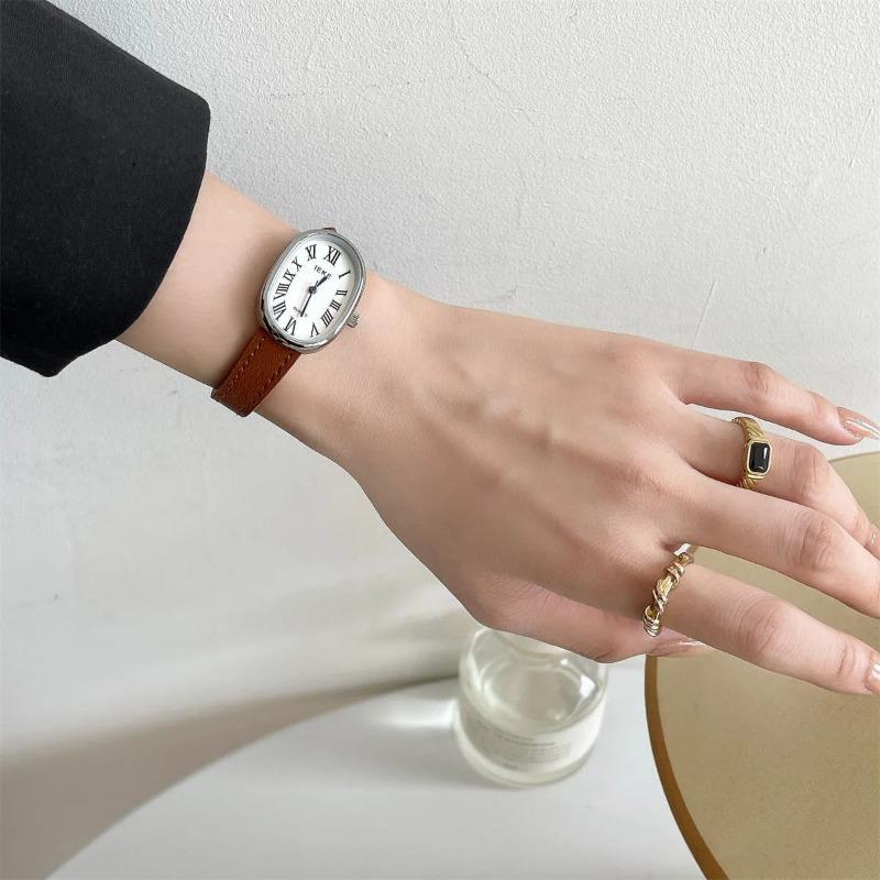 Женские кварцевые часы, роскошные овальные часы в форме тонна, винтажные римские цифры, золото, серебро, сталь, Orologio Reloj, женские наручные часы