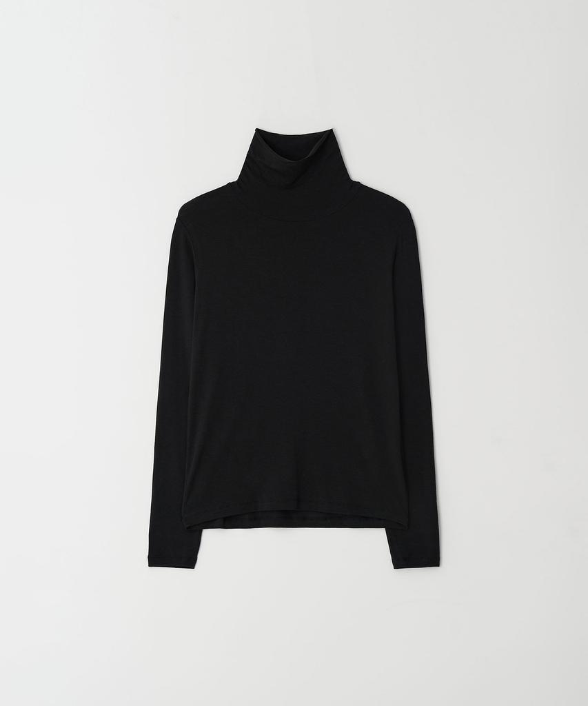 THERYE Sheer Turtleneck Top(Black)