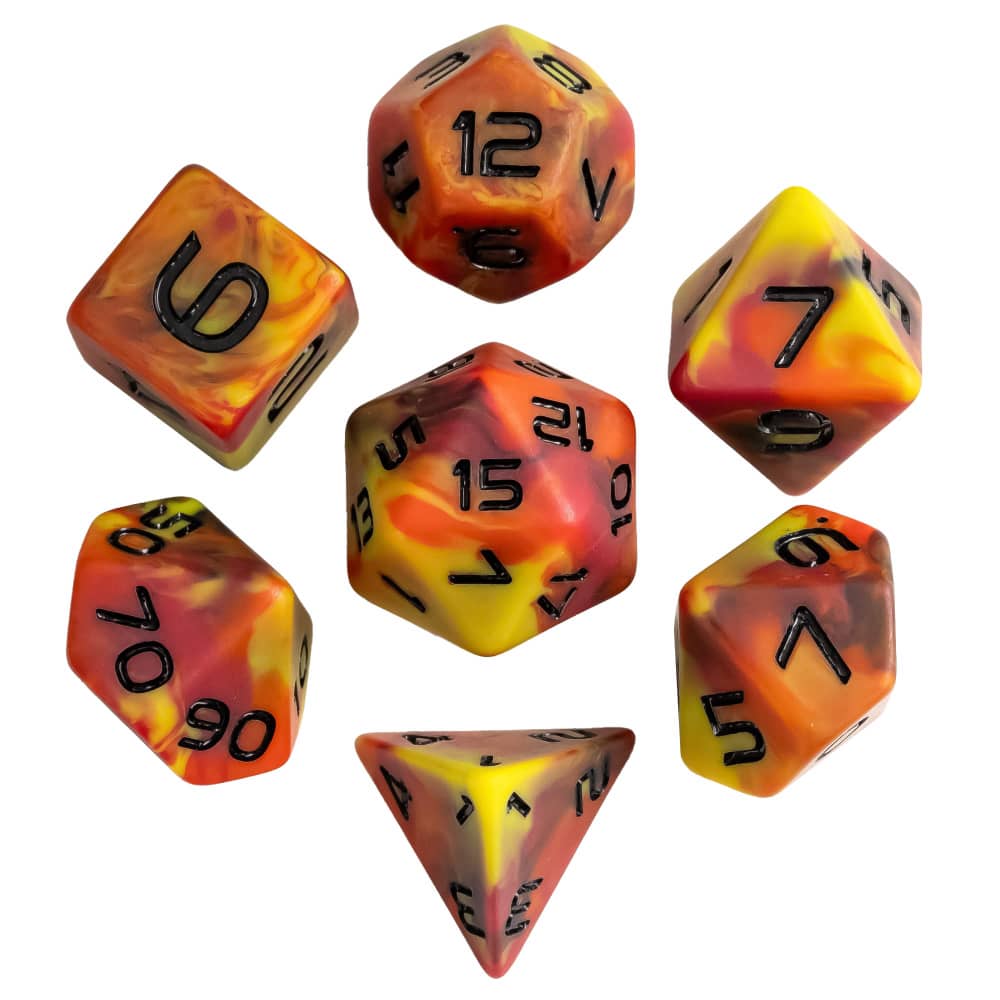 Cusdie Камуфляжный набор кубиков DND из 7 штук, полиэдрический набор кубиков для RPG, смоляной D20 D12 D10 D8 D6 D4 D% для настольных игр D&D Pathfinder Cthulhu