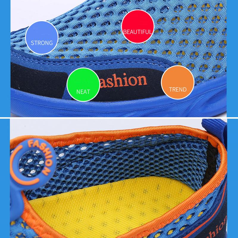 New Breathable Men's Mesh Shoes Hole Shoes Summer