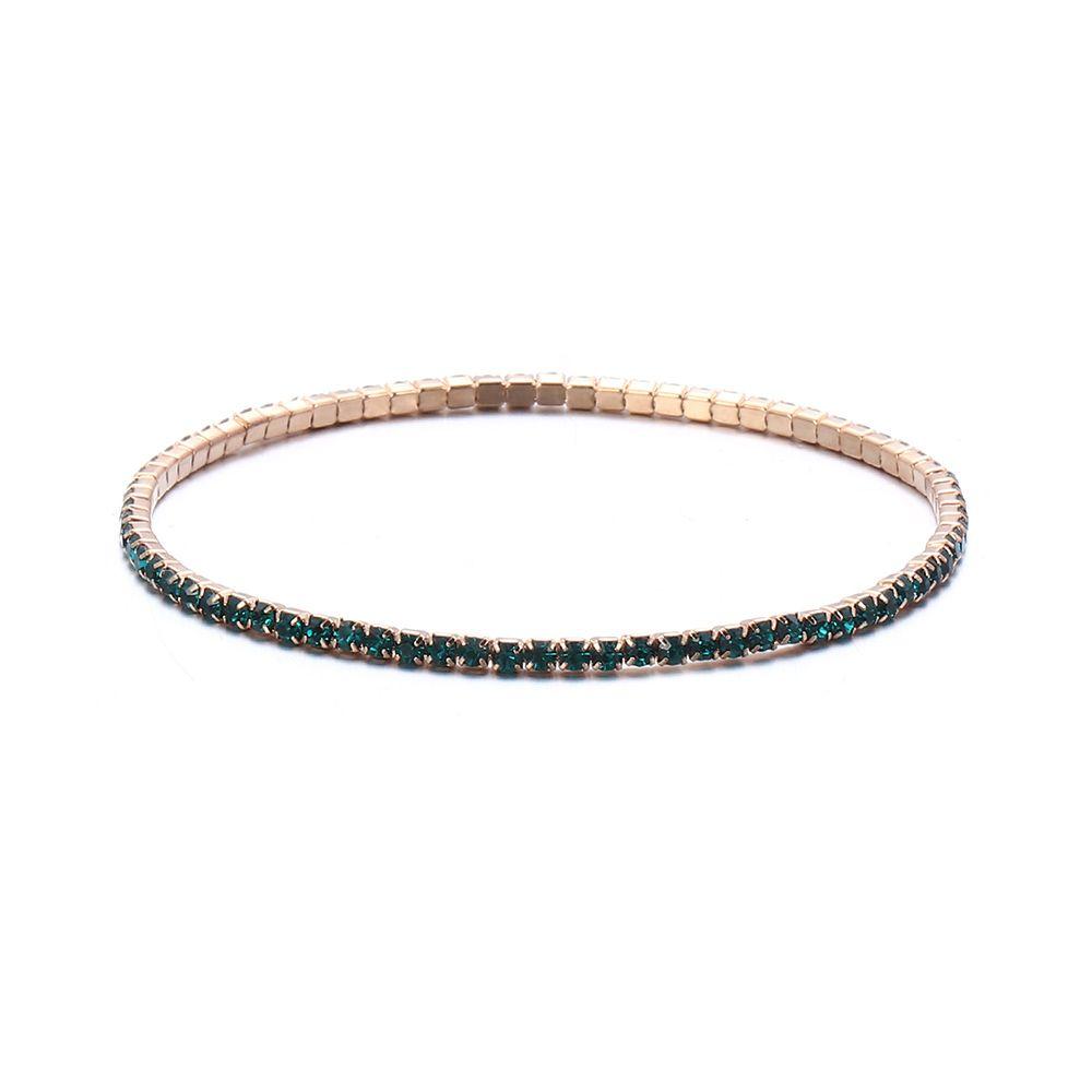 Эластичные Блестящие Модные Ювелирные Изделия Браслеты-Манжеты Браслеты со Стразами Хрустальный Браслет