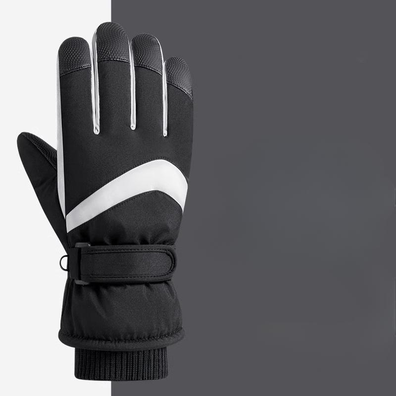 Лыжные перчатки Зимние велосипедные перчатки для мужчин и женщин Ветрозащитные перчатки для активного отдыха с толстым бархатным утеплителем Водонепроницаемые и нескользящие перчатки для сенсорных экранов