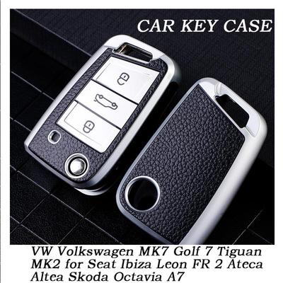Новый дизайн ТПУ чехол для ключа автомобиля Сумка Брелок для VW Volkswagen MK7 Golf 7 Tiguan MK2 для Seat Ibiza Leon FR 2 Ateca Altea Skoda Octavia A7