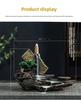 Creative Indoor Backflow Incense Burner: Mountain Stream Design with Agarwood & Sandalwood Aromatherapy for Home Decor