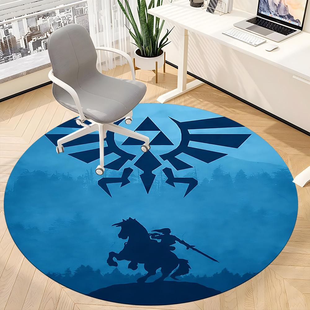 1 шт. Круглый ковер Legend Zelda для офиса, спальни, гостиной, домашний декор, декор комнаты, Offic a1016220
