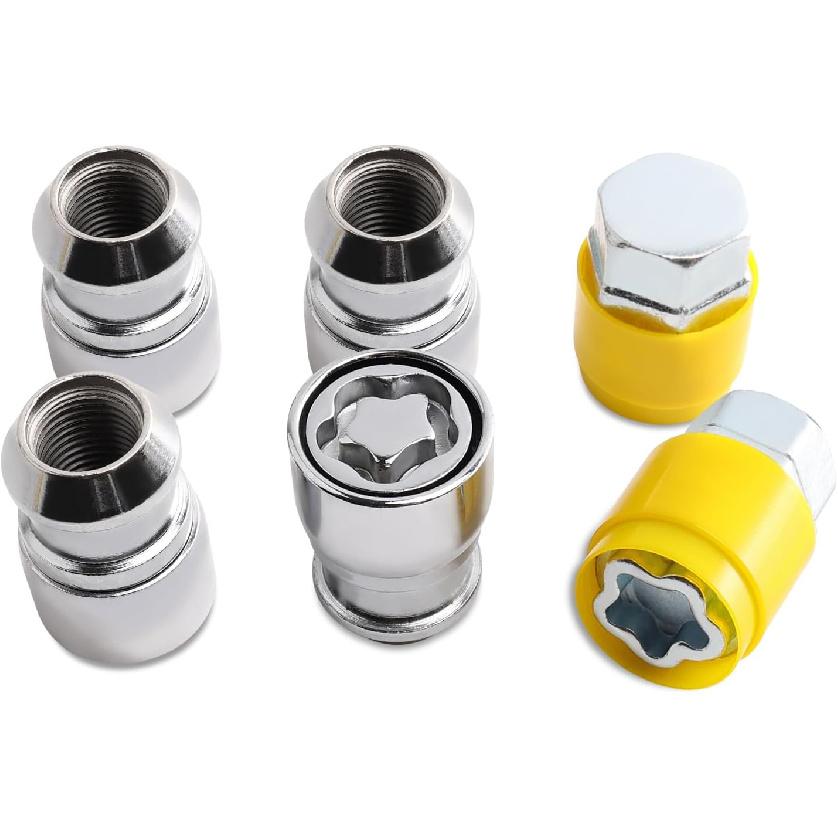 Wheel Lock Lug Nut kit 1/2-20 Thread Size Anti Theft, Compatible with F-150 B250 G1500 Mustang & Wrangler Comanche Liberty CJ5 CJ6 & Cherokee Century