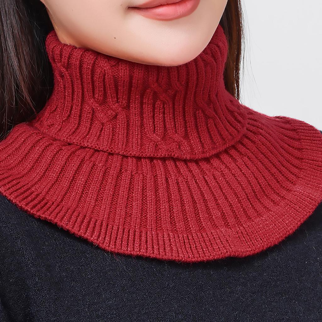 New Detachable Knitted Turtleneck Fake Collar For Women Neck Warmer Autumn Winter Warm Cover Head Neck Knitting False Collar