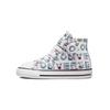 Детские высокие кроссовки Chuck Taylor All Star для ходьбы, комфортные, белые с светло-голубым, 772771C