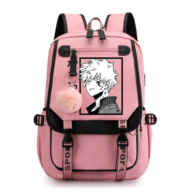 Новый аниме рюкзак с принтом Бакуго Кацуки, женский рюкзак, дорожный рюкзак, школьная сумка для девочки, женская, мужская, сумка для ноутбука, повседневный рюкзак