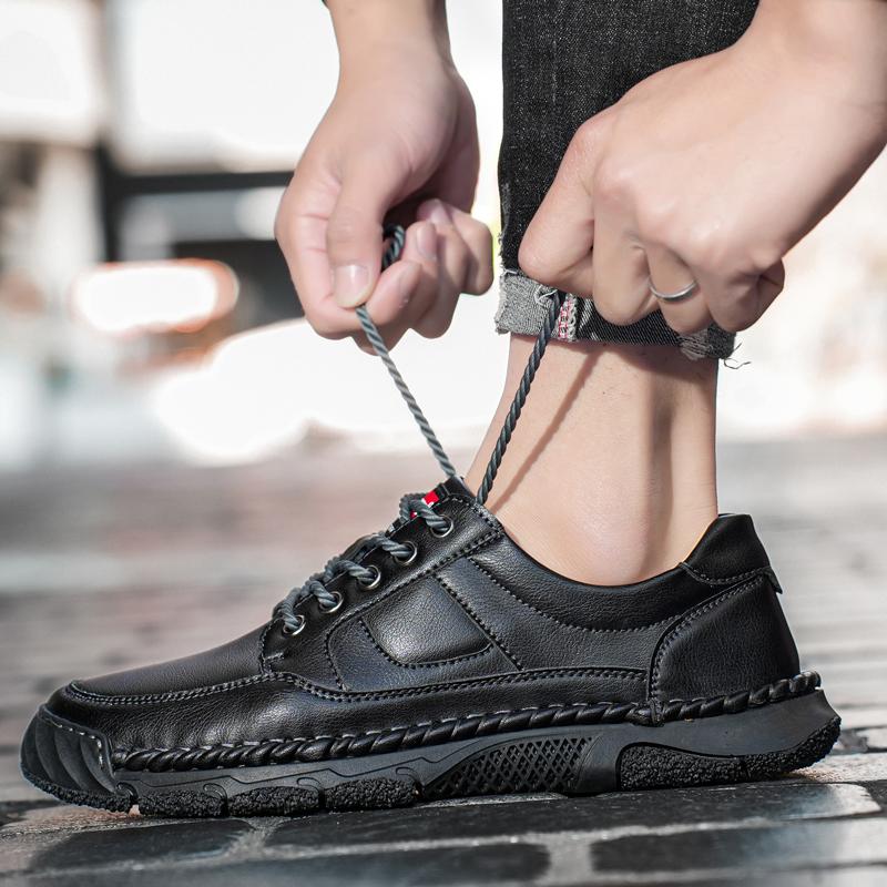 38-48 Мужские Большие Размеры Чистый Ручной Работы Повседневные Туфли Из Резиновой Кожи Мягкие Подошвы Свадебные Туфли