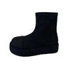 Retro Versatile Concise Low-heel Sponge Bottom Women's Boots Shoes for Women 2025 New Fashion Solid Round Toe Ankle Boot