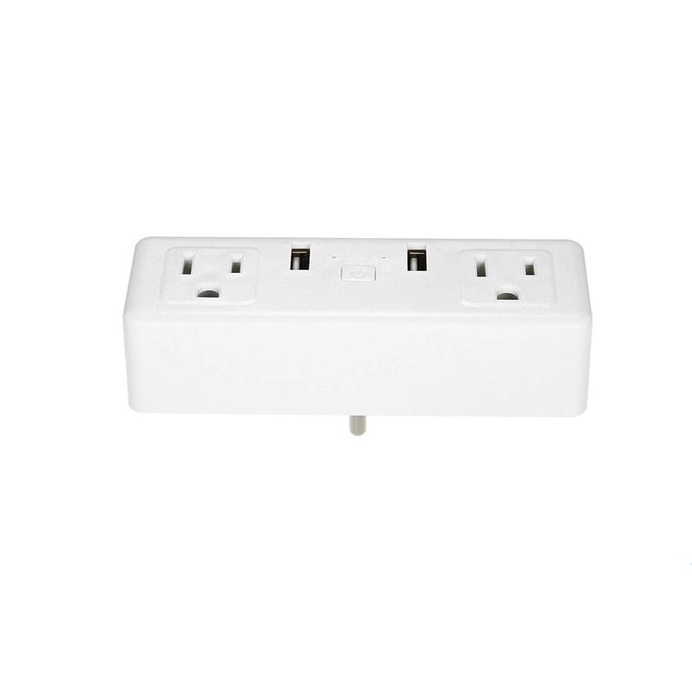 2 in 1 Smart Plug Wi-Fi Mini Outlets Smart Sockets Compatible with Amazon Alexa US Regulations
