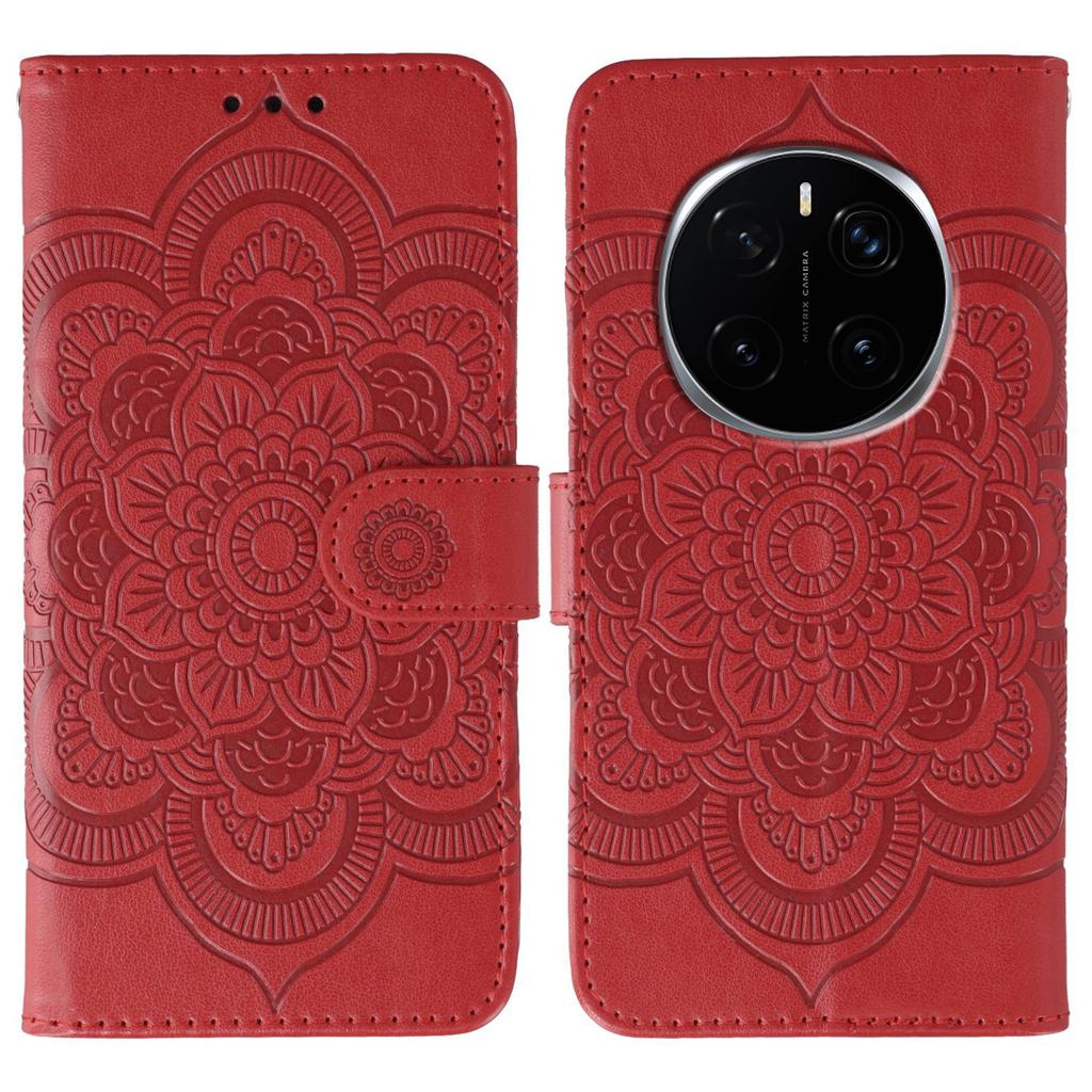 For Honor Magic7 Pro 5G Case PU Leather Mandala Imprinted Design Wallet Phone Cover