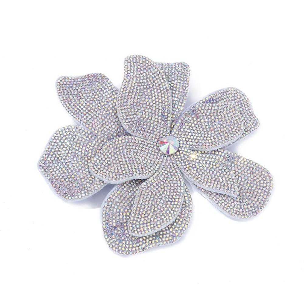 Sparkling Flower Brooch Fabrics DIY Craft Sewing Supplies Sew-On Applique Bag Decoration
