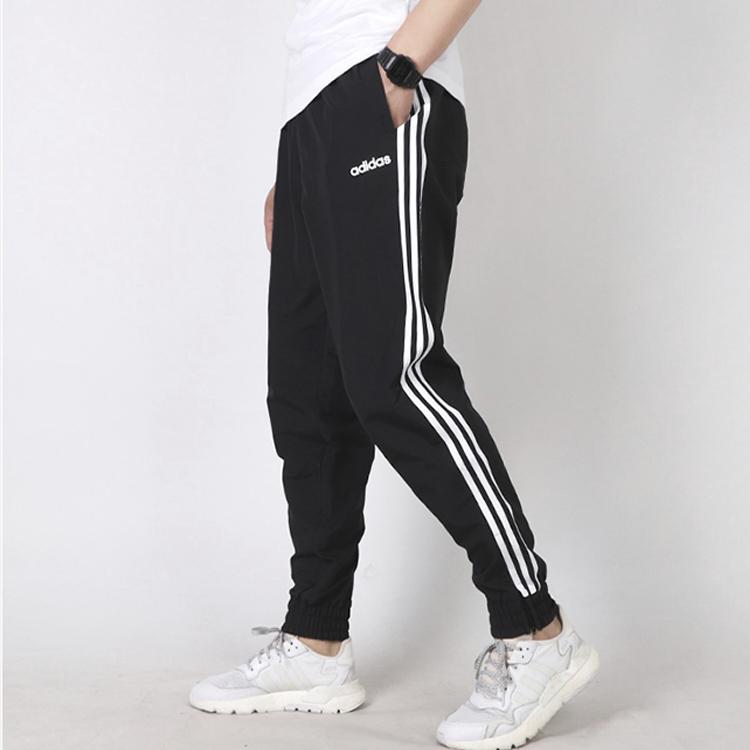 adidas Мужские трикотажные спортивные штаны с 3 полосками, черные DZ8488