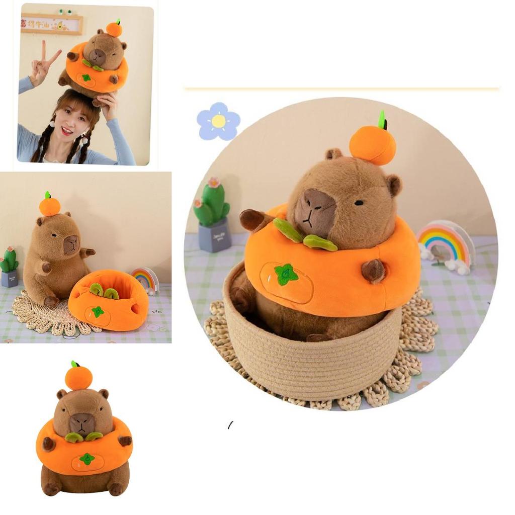 Очаровательная плюшевая игрушка капибара, мягкая подушка-животное из короткого плюша для домашнего декора и подарков