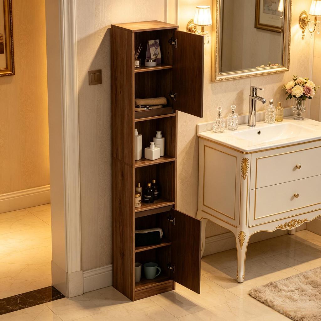 Tall Storage Cabinet, Narrow Bathroom Storage Cabinet, Slim Home Storage Cabinet (only with storage cabinet)