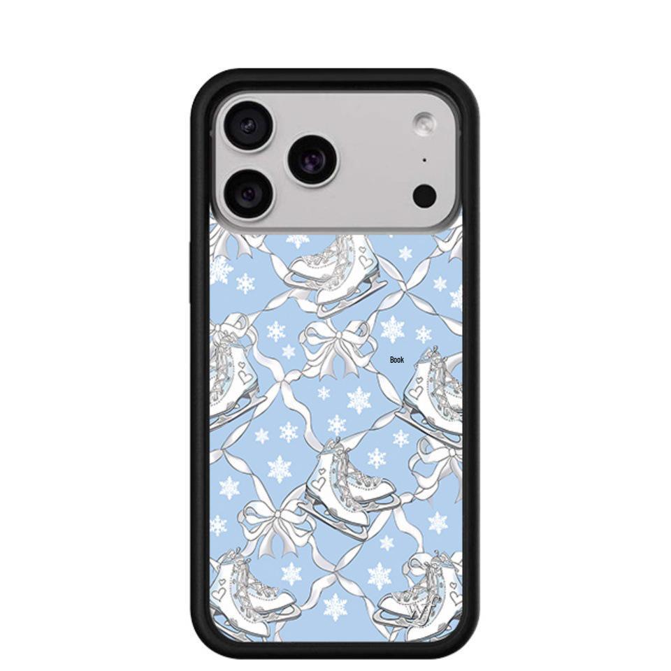 Джинсовый чехол WildFlow Blue для iPhone 17/16 Pro Max/15 Plus - Защитная крышка