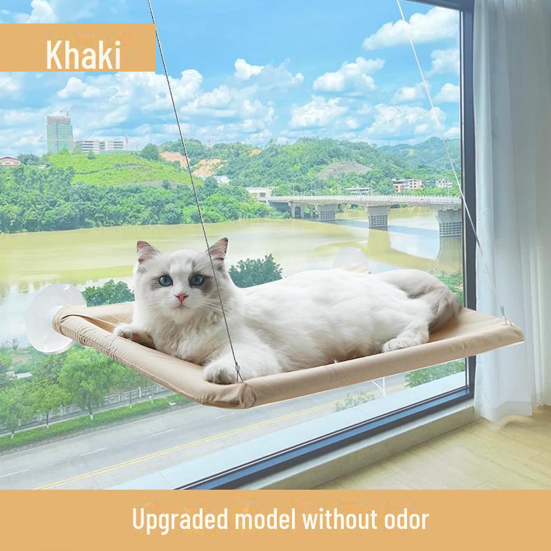 Премиальный четырехсезонный кошачий гамак - подвесная и складная кровать на подоконнике