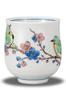 Stylish Kutani Ware Teacup with a Design of Plum Blossoms. Made In Japan. Perfect As a Birthday Gift, 60th, 70th, 77th, 80th, or 88th Birthday Gift.