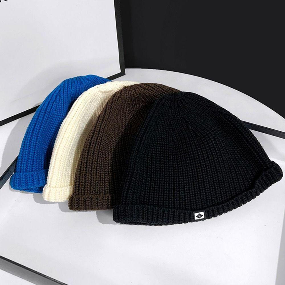 Windproof Knitted Hat Soft Warm Bonnets Autumn Winter Hat Outdoor