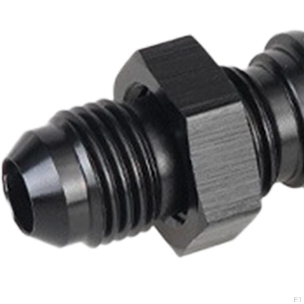 Bulkhead Fuel Fitting 90 Degree Full Flow Elbow Adapter Black Joint