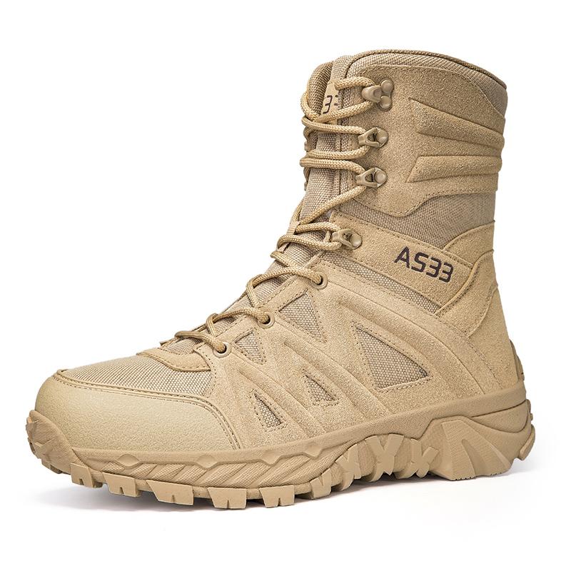 Мужские высокие уличные ботинки Осень Зима Новый стиль Альпинизм Горы Внедорожные Тактические ботинки Большой размер Удобная обувь