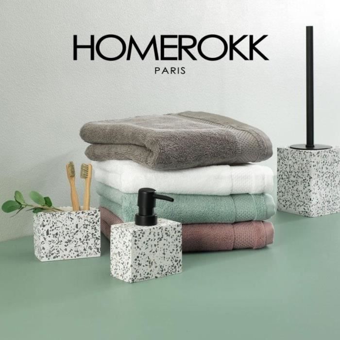 Serviettes - HOMEROKK - Lot de 2 - 70 x 150 cm - 100% Coton - Très absorbantes