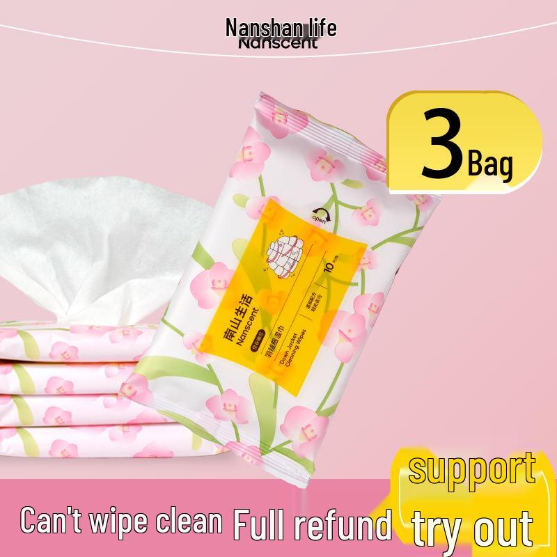 Portable Dry Clean Wipes for Jackets & Ski Suits - Strong Stain Removal, No-Wash, Individually Packed