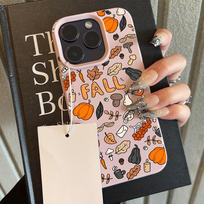 Милый Чехол-Тыква Каштан Мультяшный Для iPhone 16 17 Pro Max 17 Air 11 12 13 14 15 Plus XR XS Max Противоударный Задний Чехол